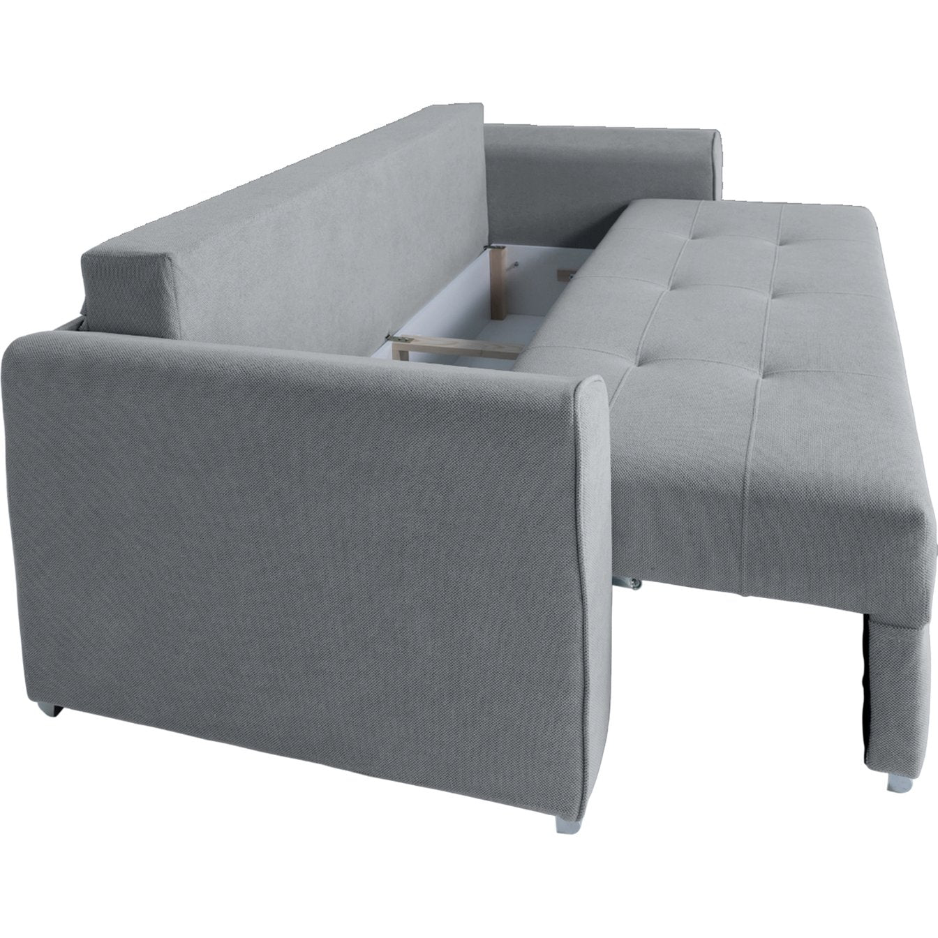 Canapea extensibilă PARKER cu ladă de depozitare, 238x100x75 cm