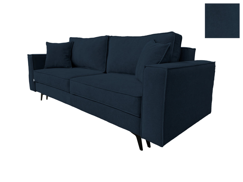 Canapea extensibilă EDNA cu picioare și ladă de depozitare, 230x90x85 cm