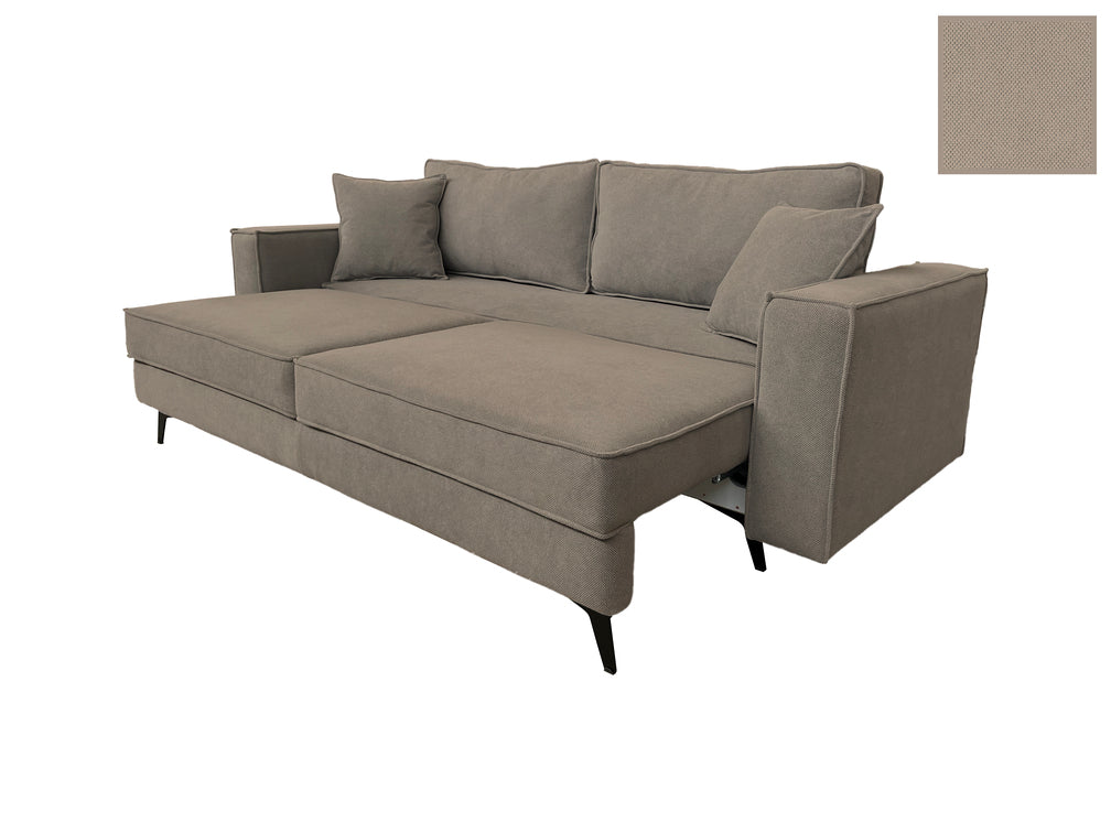 Canapea extensibilă EDNA cu picioare și ladă de depozitare, 230x90x85 cm
