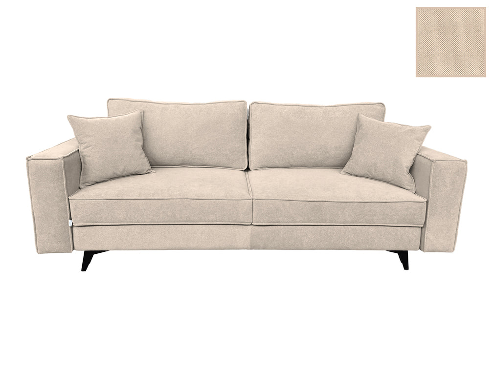 Canapea extensibilă EDNA cu picioare și ladă de depozitare, 230x90x85 cm