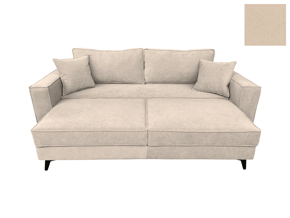 Canapea extensibilă EDNA cu picioare și ladă de depozitare, 230x90x85 cm