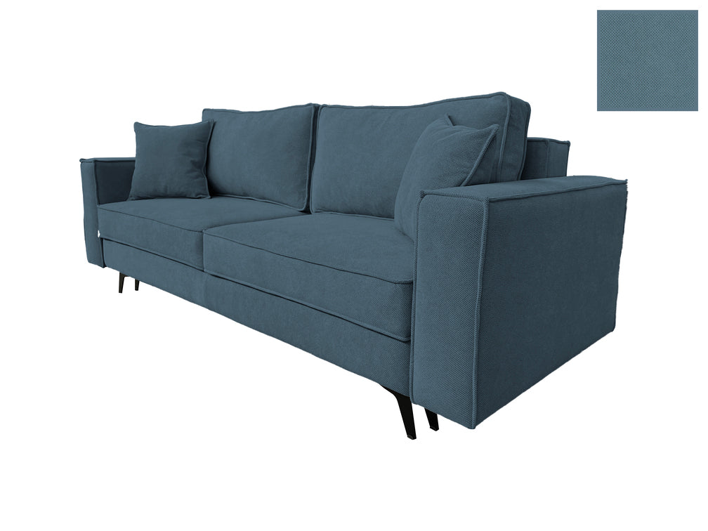 Canapea extensibilă EDNA cu picioare și ladă de depozitare, 230x90x85 cm