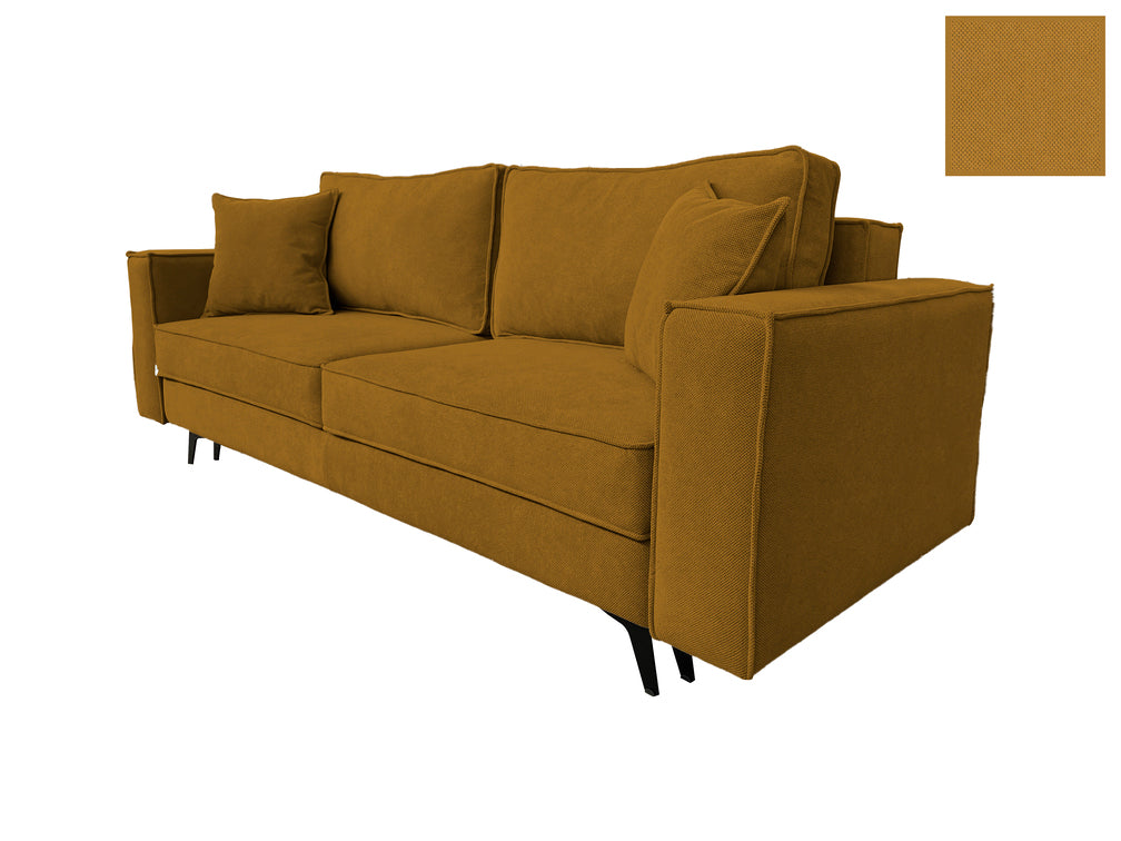 Canapea extensibilă EDNA cu picioare și ladă de depozitare, 230x90x85 cm