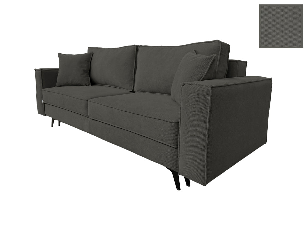 Canapea extensibilă EDNA cu picioare și ladă de depozitare, 230x90x85 cm