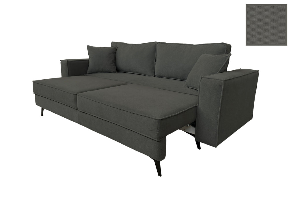 Canapea extensibilă EDNA cu picioare și ladă de depozitare, 230x90x85 cm