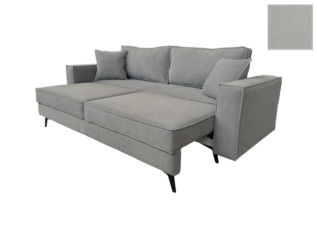 Canapea extensibilă EDNA cu picioare și ladă de depozitare, 230x90x85 cm