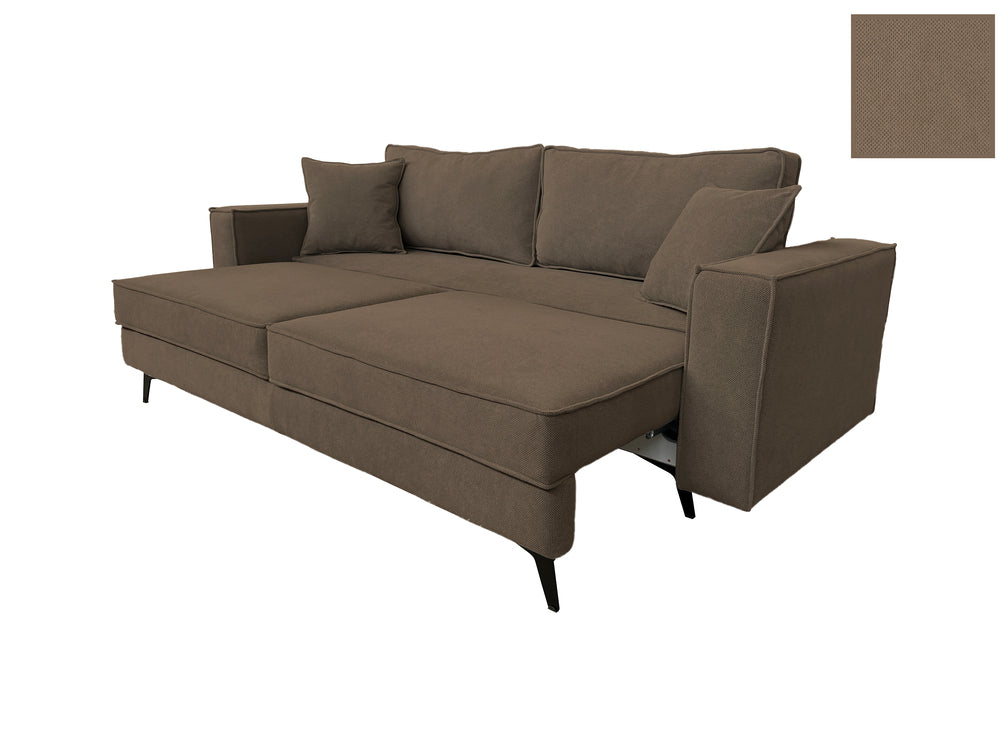 Canapea extensibilă EDNA cu picioare și ladă de depozitare, 230x90x85 cm