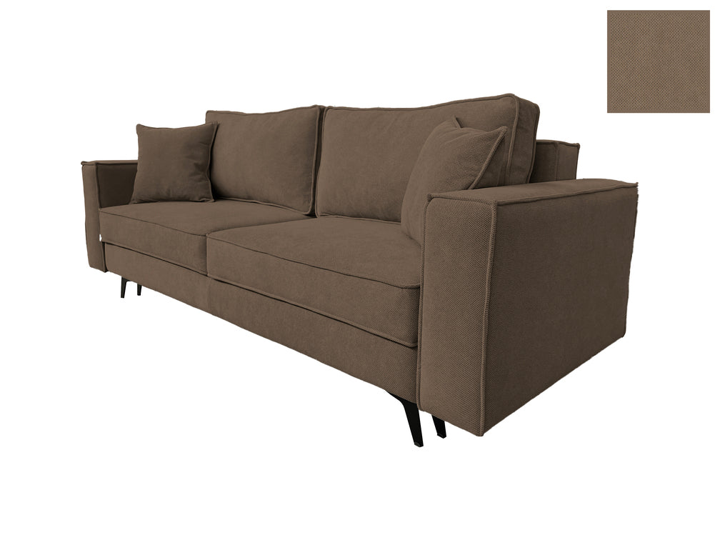 Canapea extensibilă EDNA cu picioare și ladă de depozitare, 230x90x85 cm