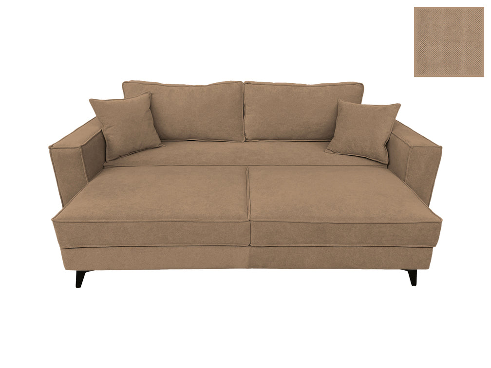 Canapea extensibilă EDNA cu picioare și ladă de depozitare, 230x90x85 cm