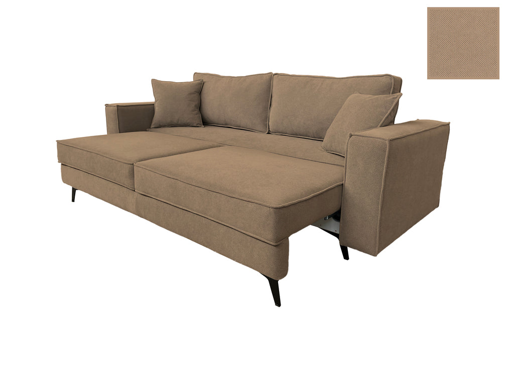 Canapea extensibilă EDNA cu picioare și ladă de depozitare, 230x90x85 cm