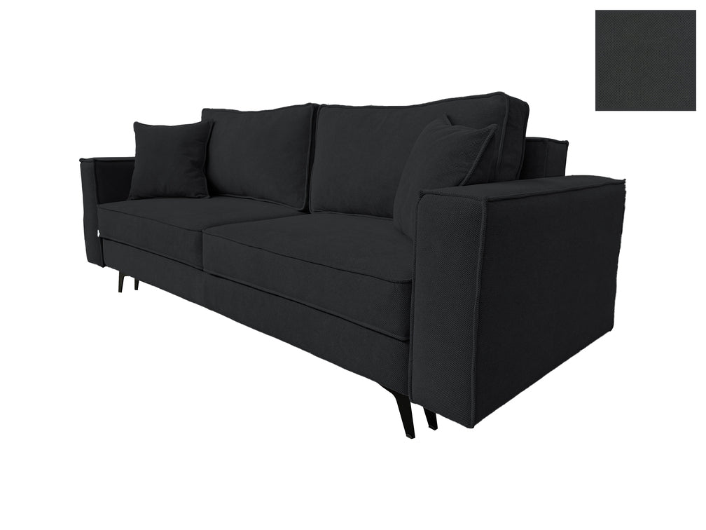 Canapea extensibilă EDNA cu picioare și ladă de depozitare, 230x90x85 cm