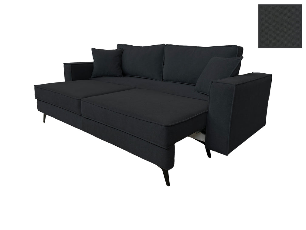 Canapea extensibilă EDNA cu picioare și ladă de depozitare, 230x90x85 cm