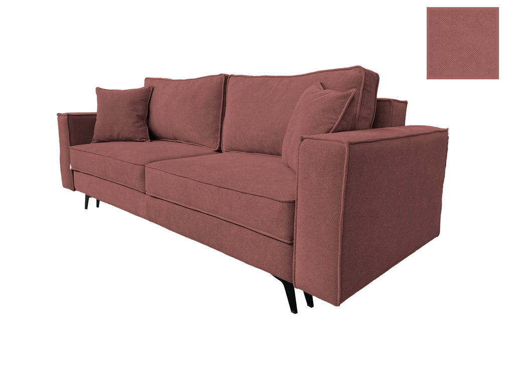 Canapea extensibilă EDNA cu picioare și ladă de depozitare, 230x90x85 cm