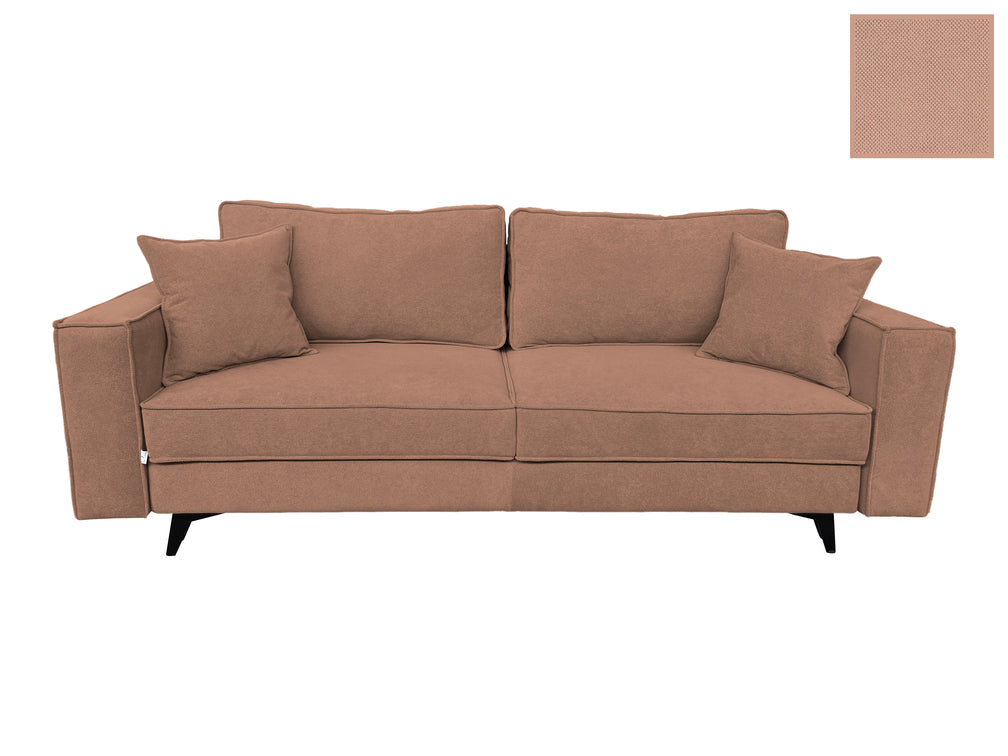 Canapea extensibilă EDNA cu picioare și ladă de depozitare, 230x90x85 cm