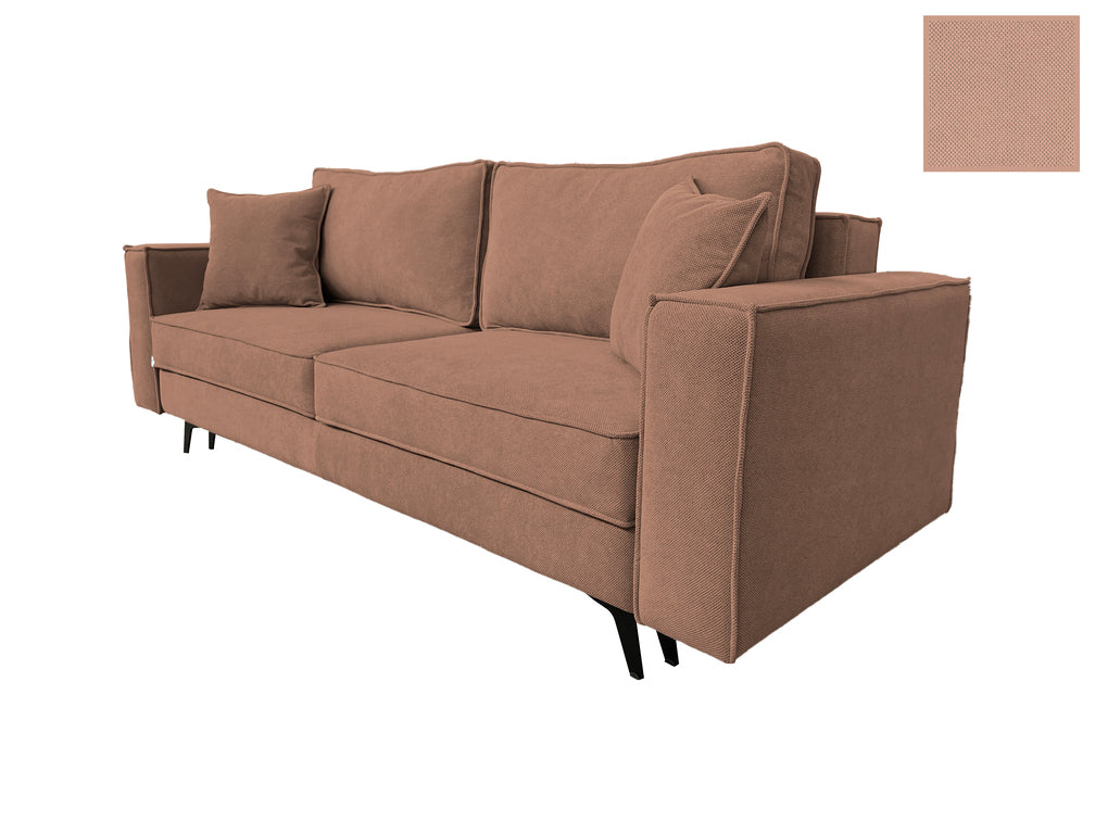Canapea extensibilă EDNA cu picioare și ladă de depozitare, 230x90x85 cm