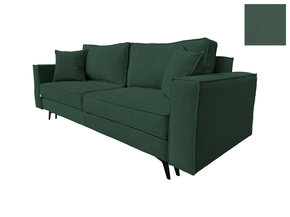 Canapea extensibilă EDNA cu picioare și ladă de depozitare, 230x90x85 cm