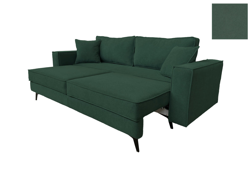 Canapea extensibilă EDNA cu picioare și ladă de depozitare, 230x90x85 cm