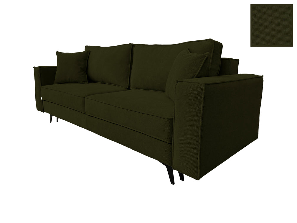 Canapea extensibilă EDNA cu picioare și ladă de depozitare, 230x90x85 cm