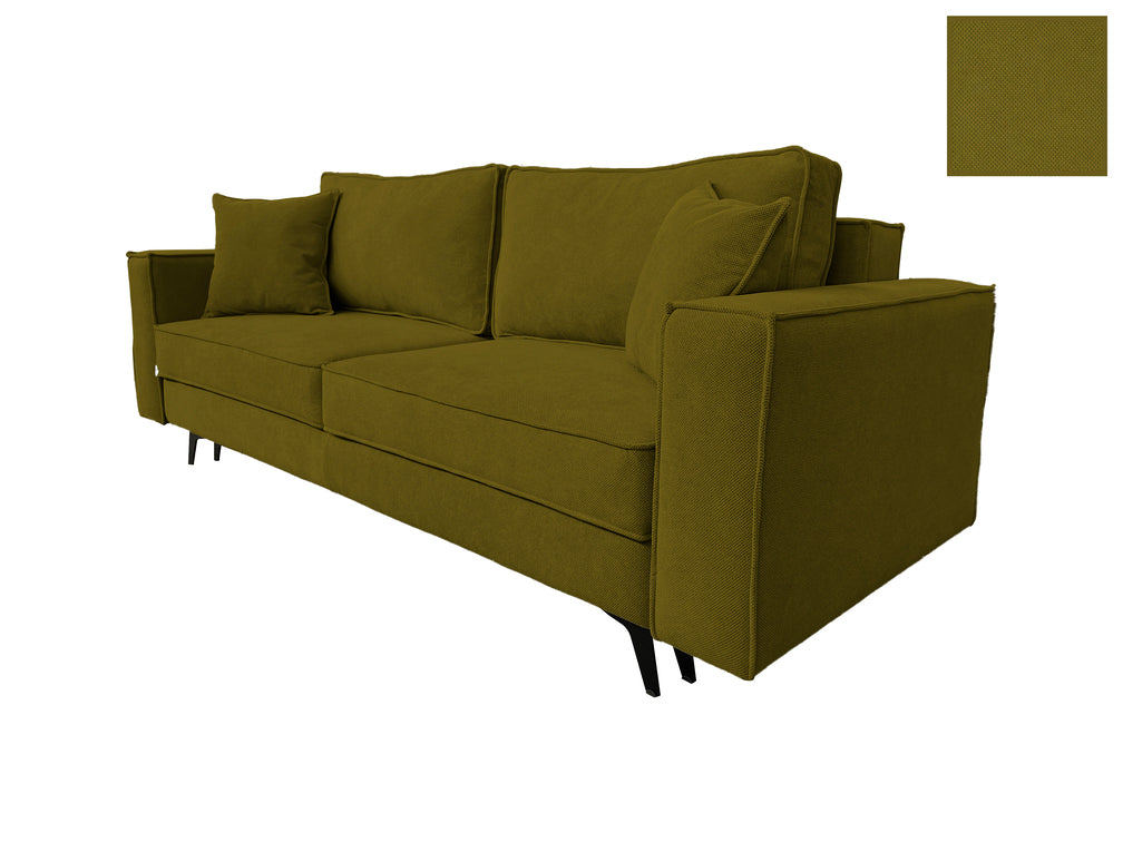 Canapea extensibilă EDNA cu picioare și ladă de depozitare, 230x90x85 cm
