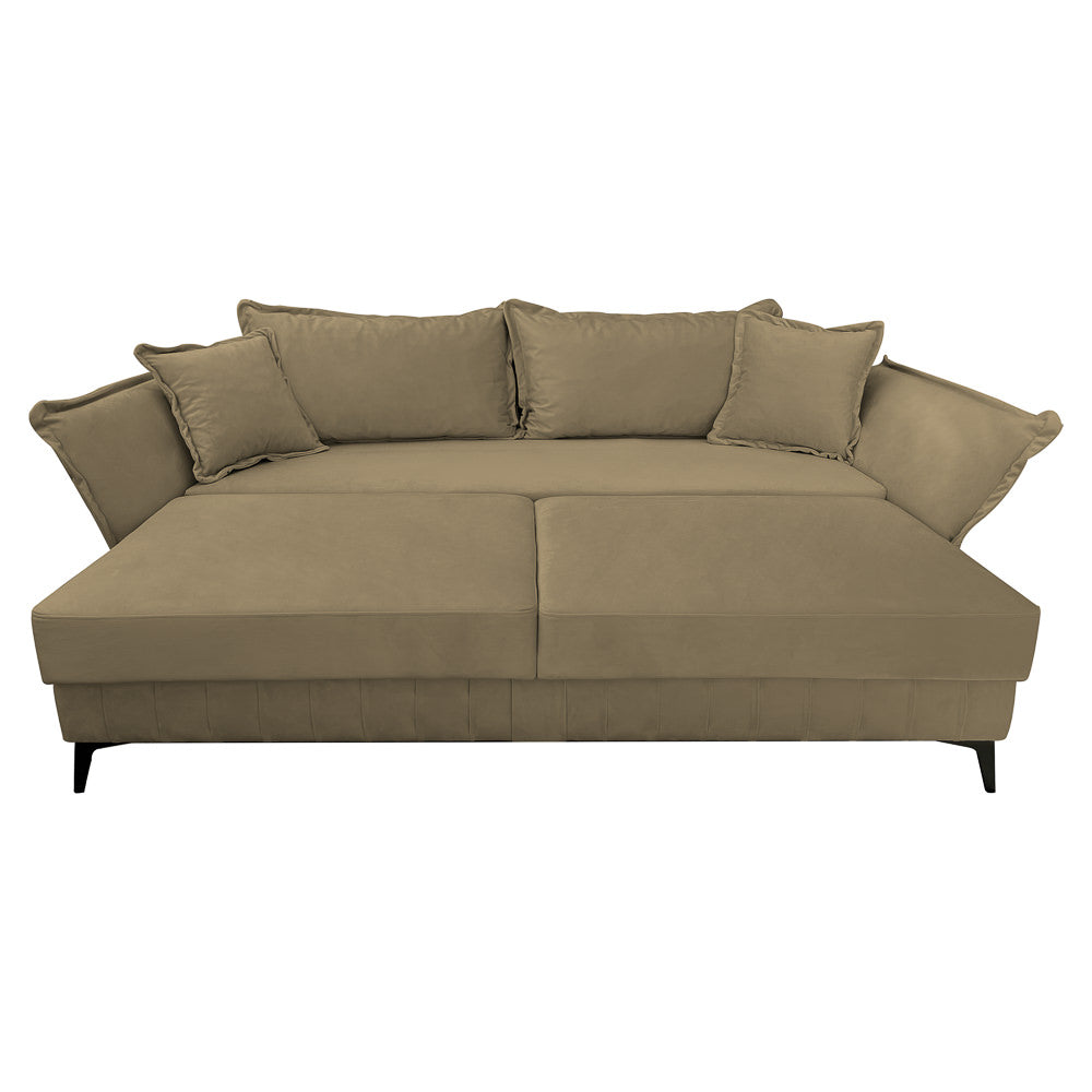 Canapea extensibilă MARGO din catefiea, cu ladă de depozitare, 240x90x82 cm