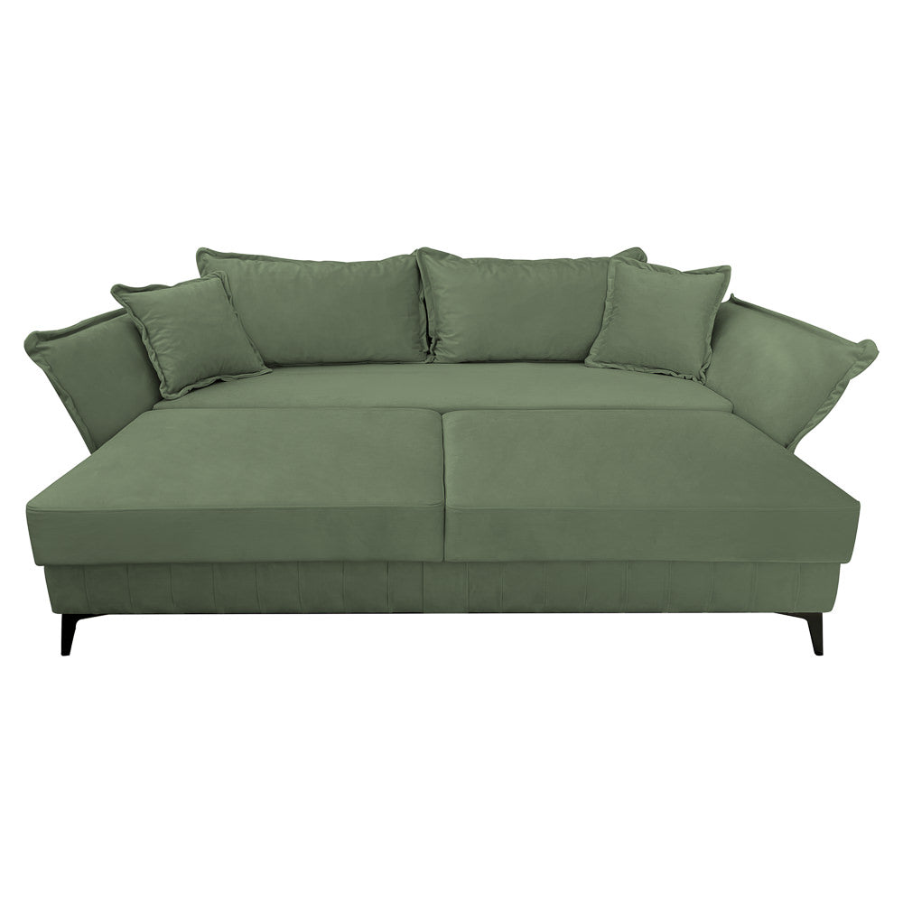 Canapea extensibilă MARGO din catefiea, cu ladă de depozitare, 240x90x82 cm