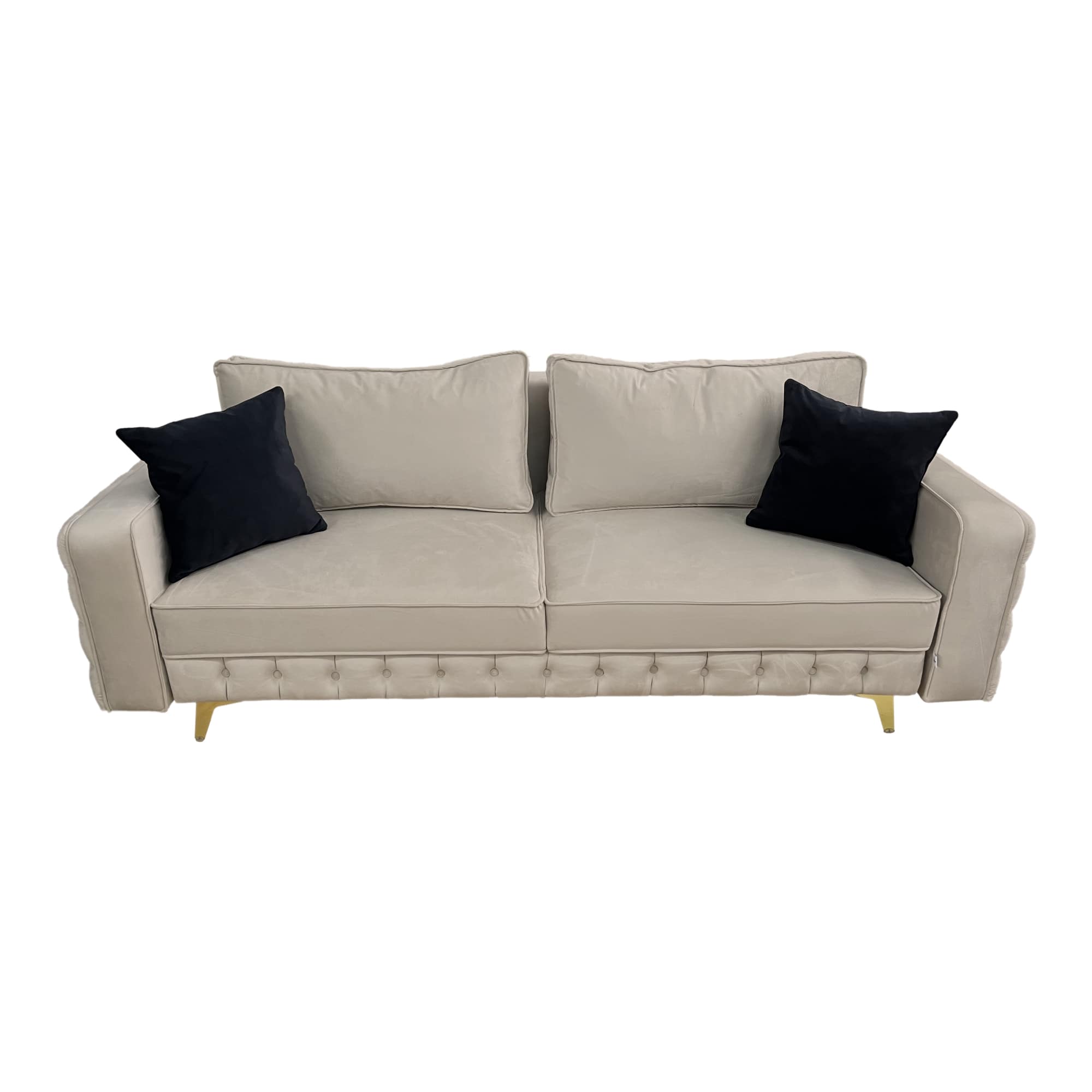 Canapea extensibilă SIENNA DIN CATIFEA, cu ladă de depozitare, 230x90x85 cm