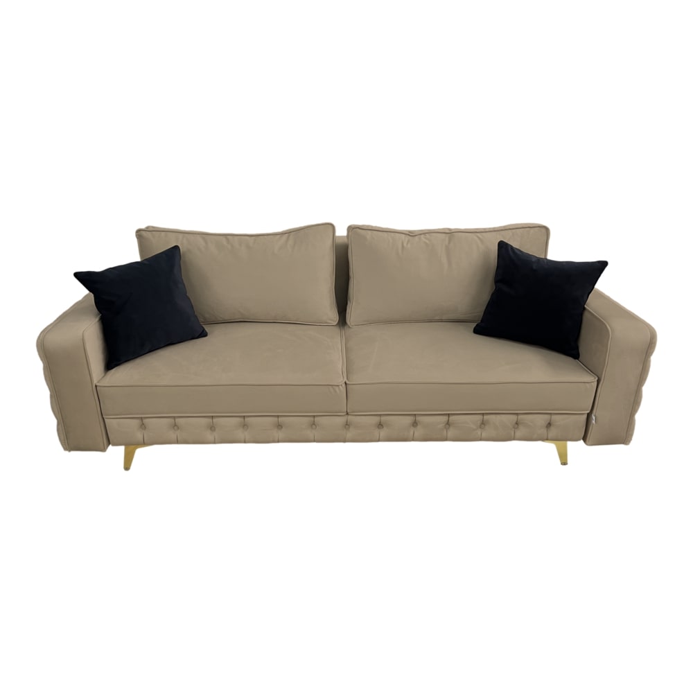 Canapea extensibilă SIENNA DIN CATIFEA, cu ladă de depozitare, 230x90x85 cm
