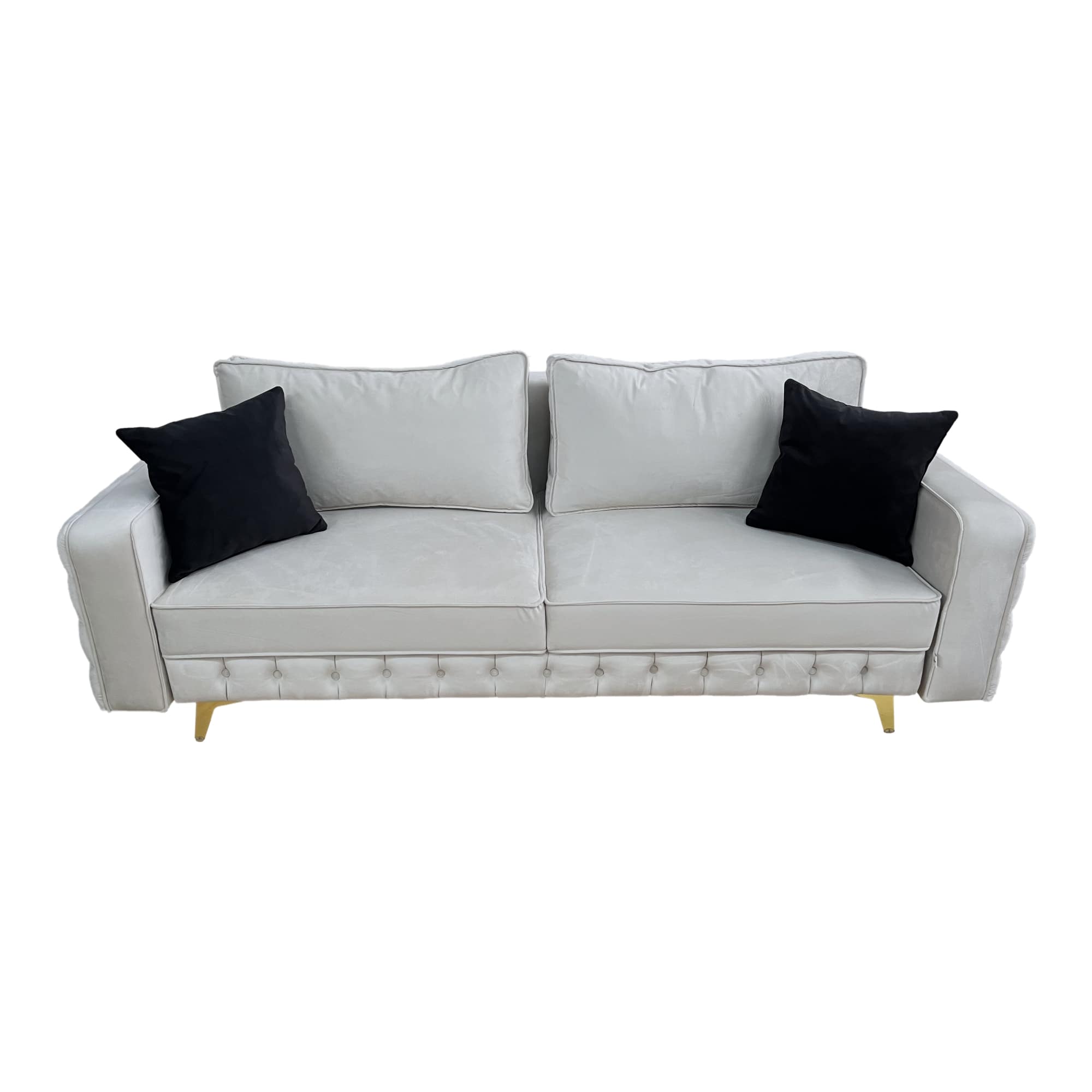 Canapea extensibilă SIENNA DIN CATIFEA, cu ladă de depozitare, 230x90x85 cm