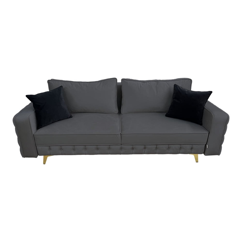 Canapea extensibilă SIENNA DIN CATIFEA, cu ladă de depozitare, 230x90x85 cm