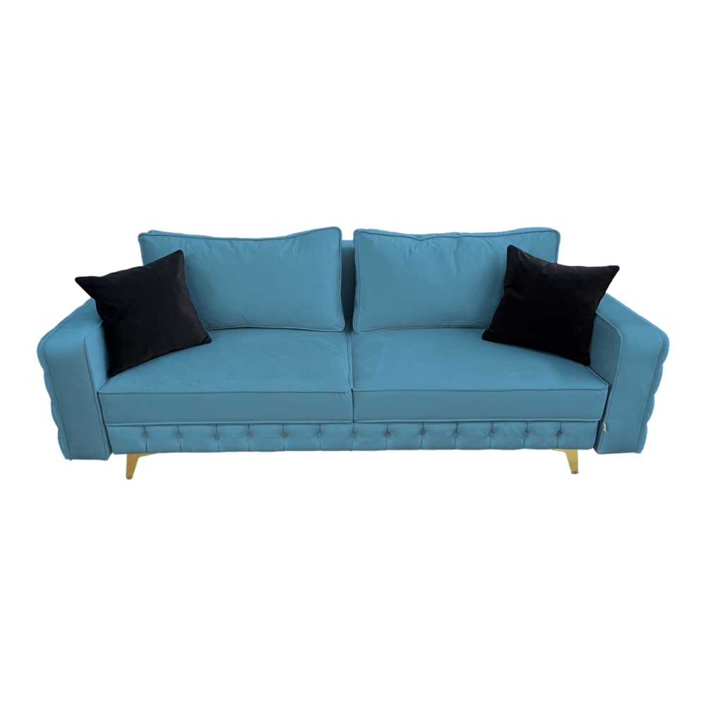 Canapea extensibilă SIENNA DIN CATIFEA, cu ladă de depozitare, 230x90x85 cm