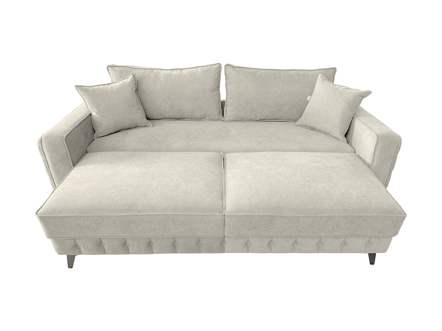 Canapea extensibilă SIENNA DIN STOFĂ, cu ladă de depozitare, 230x90x85 cm