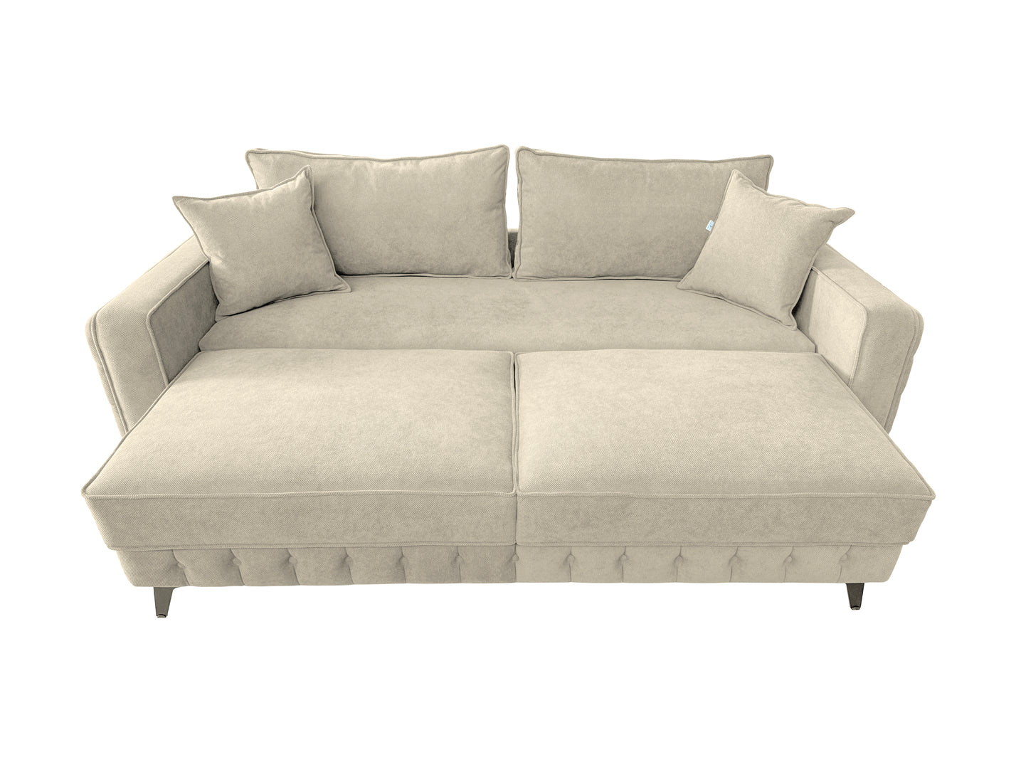 Canapea extensibilă SIENNA DIN STOFĂ, cu ladă de depozitare, 230x90x85 cm