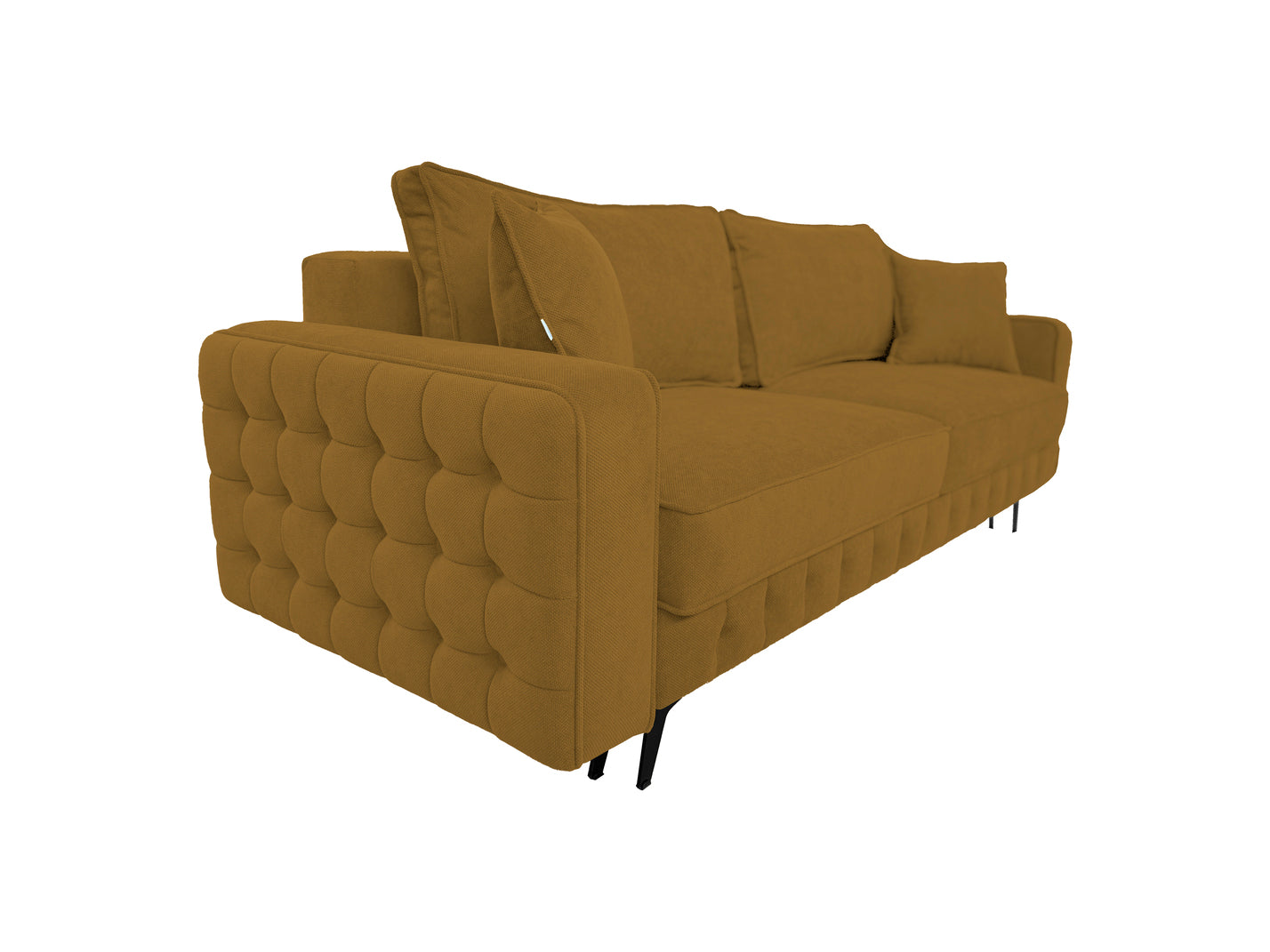 Canapea extensibilă SIENNA DIN STOFĂ, cu ladă de depozitare, 230x90x85 cm