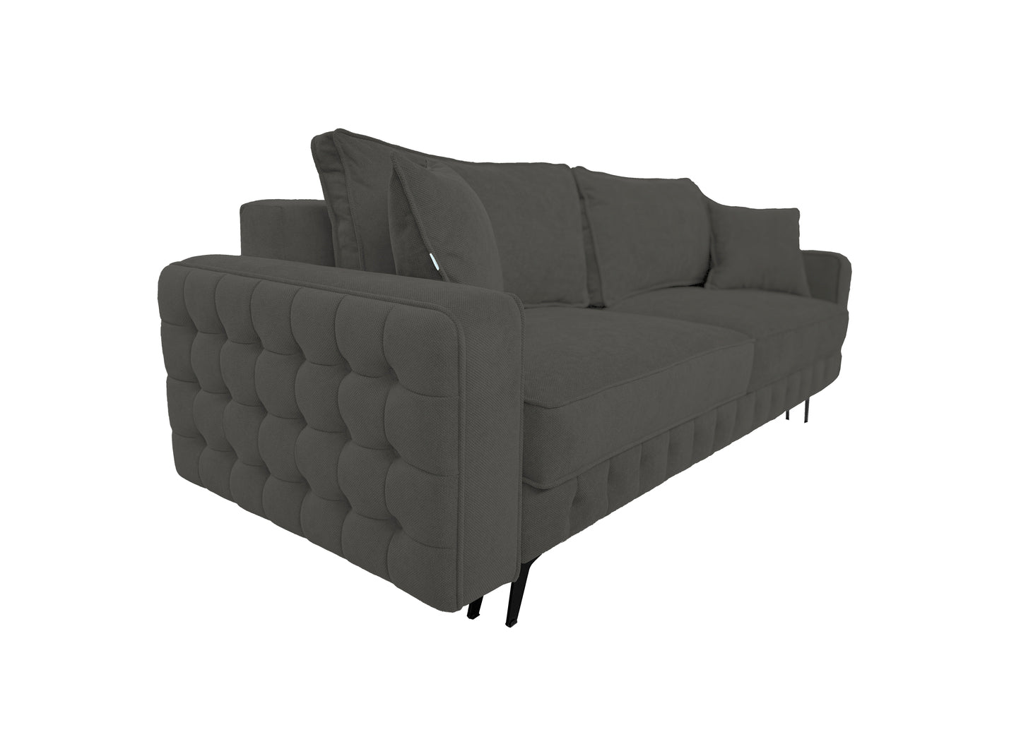 Canapea extensibilă SIENNA DIN STOFĂ, cu ladă de depozitare, 230x90x85 cm
