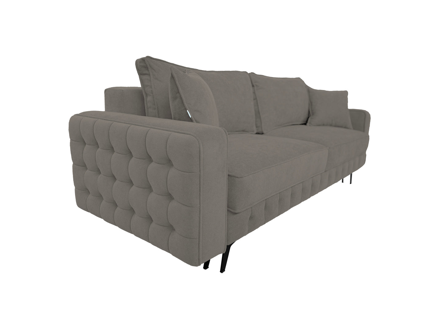 Canapea extensibilă SIENNA DIN STOFĂ, cu ladă de depozitare, 230x90x85 cm