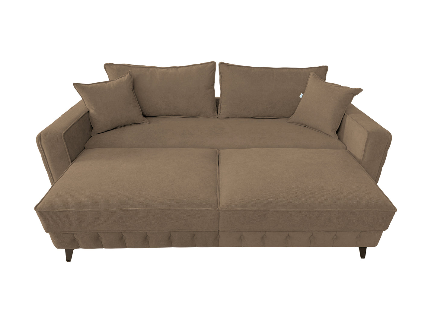 Canapea extensibilă SIENNA DIN STOFĂ, cu ladă de depozitare, 230x90x85 cm