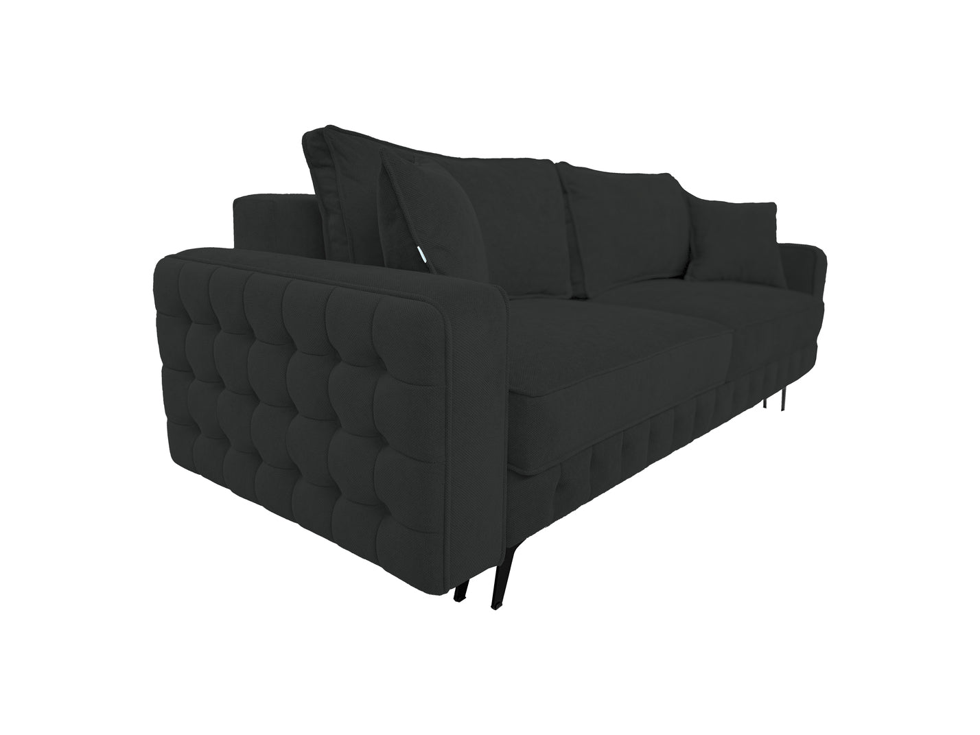 Canapea extensibilă SIENNA DIN STOFĂ, cu ladă de depozitare, 230x90x85 cm
