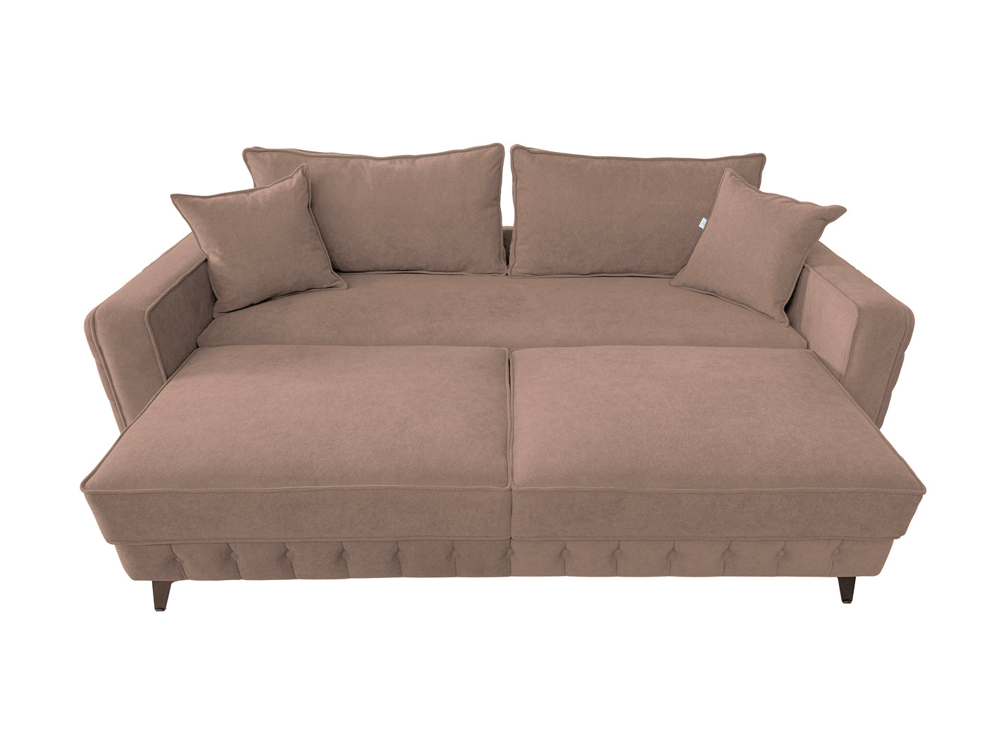 Canapea extensibilă SIENNA DIN STOFĂ, cu ladă de depozitare, 230x90x85 cm