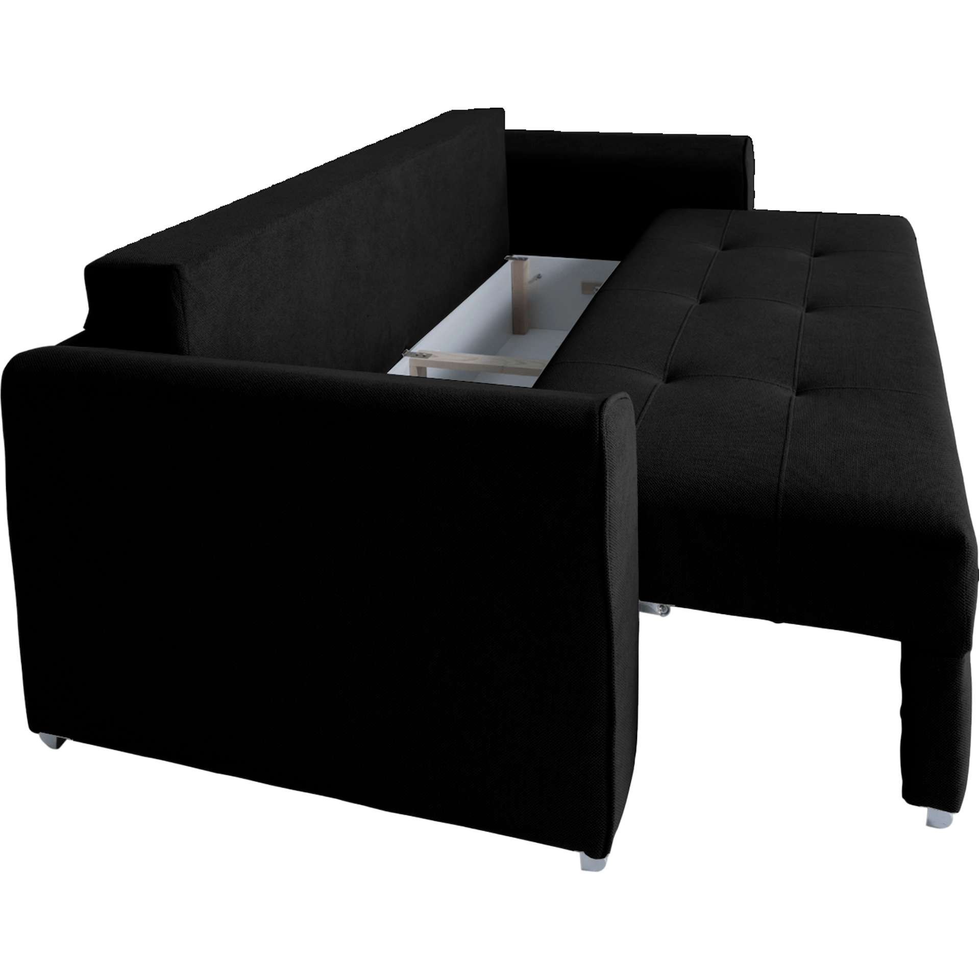 Canapea extensibilă PARKER cu ladă de depozitare, 238x100x75 cm