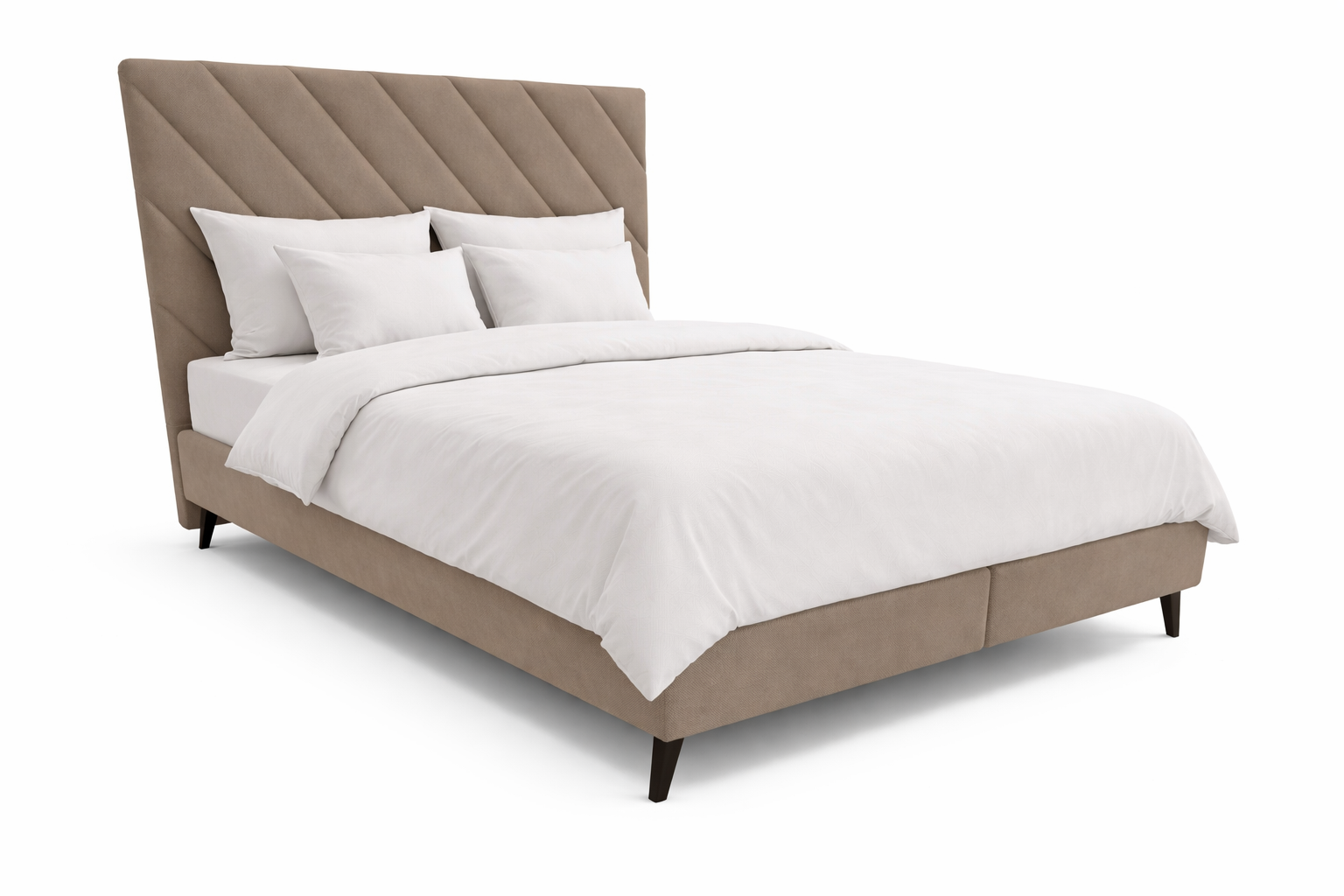 Pat tapițat boxspring Leo