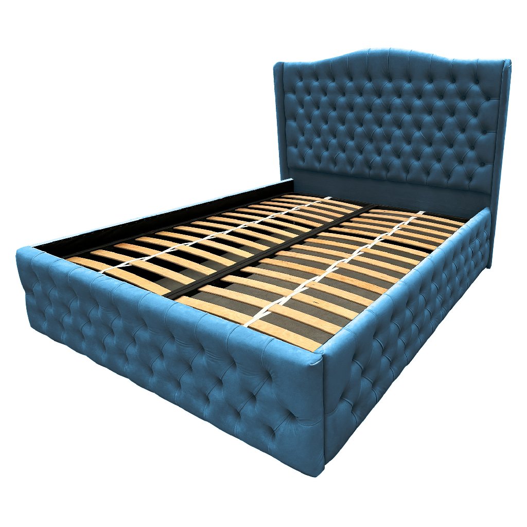Pat dublu tapițat RIVENTO PRIME cu spațiu de depozitare și somieră rabatabilă