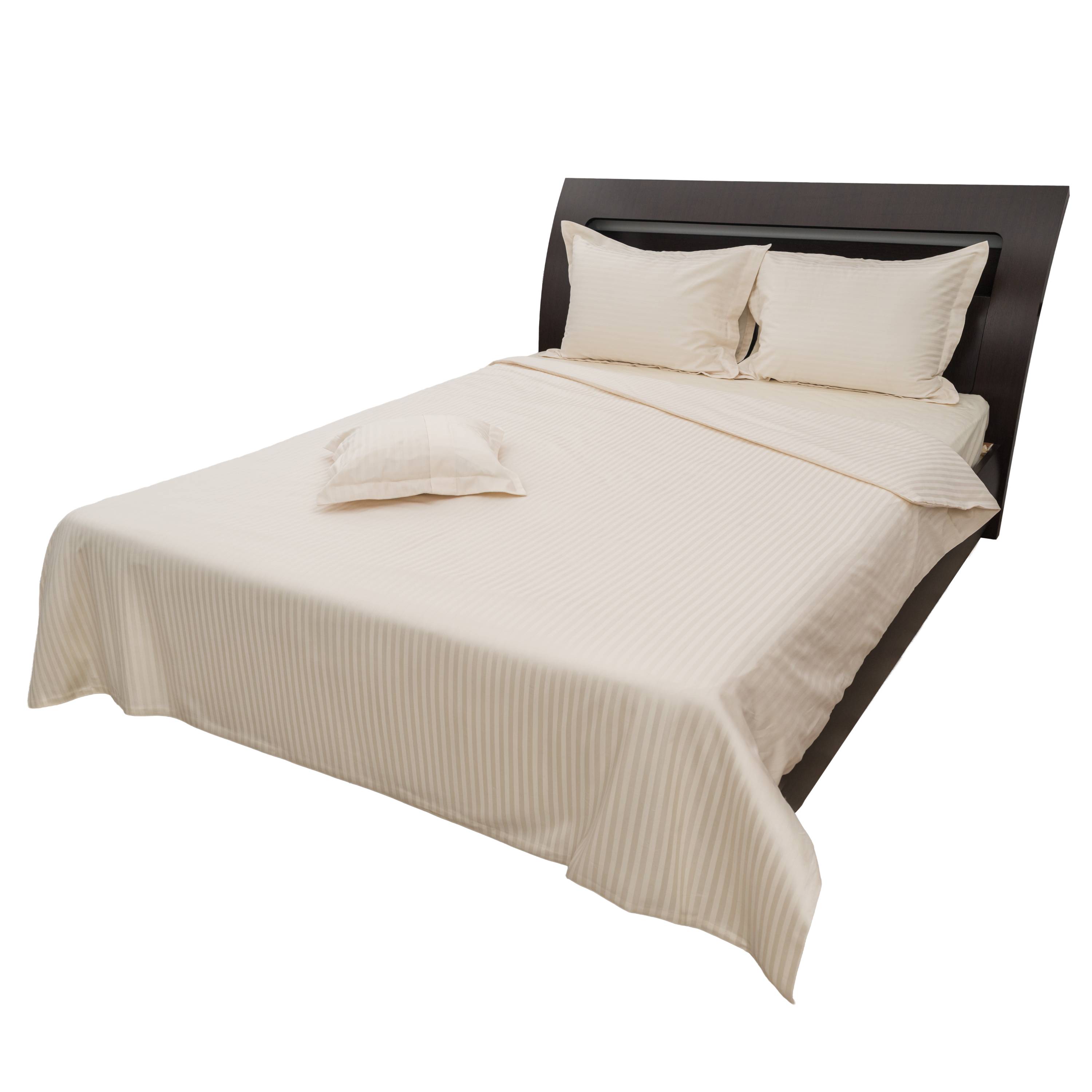 Lenjerie de pat 2 persoane din Bumbac 100% satinat dens cu dungi