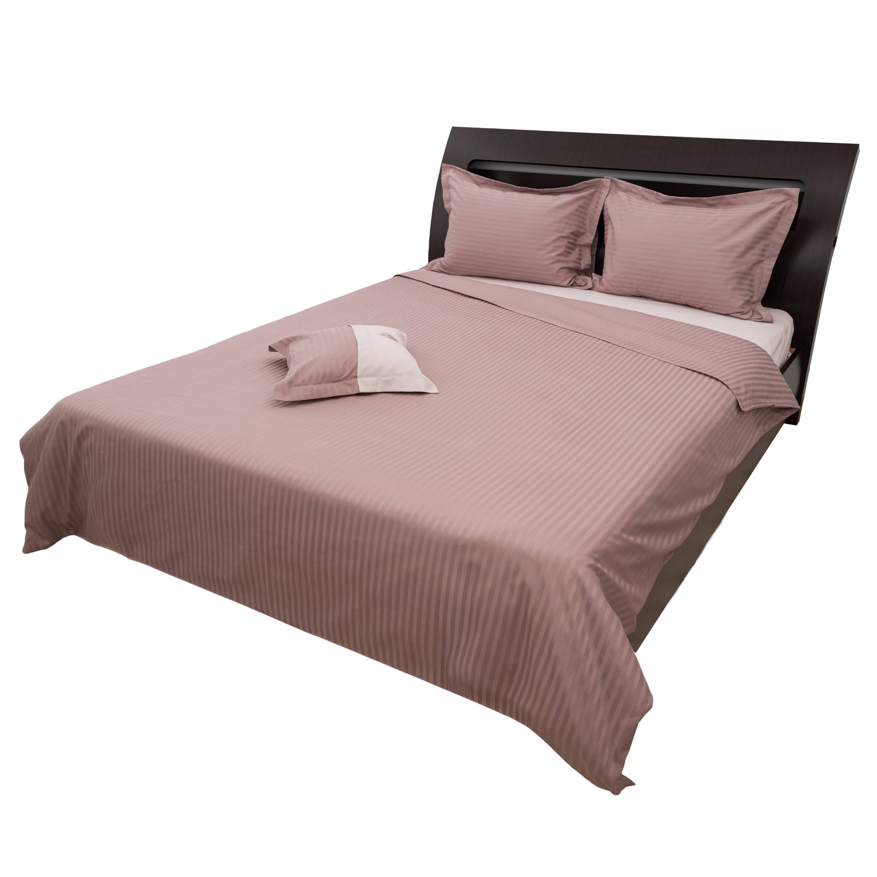 Lenjerie de pat 2 persoane din Bumbac 100% satinat dens cu dungi